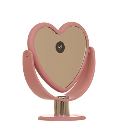Danielle Creations Heart Vanity Mirror Pink 5x Magnified
