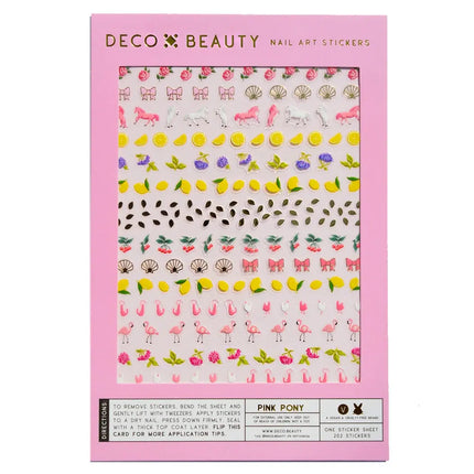 Deco Beauty Nail Art Stickers Pink Pony