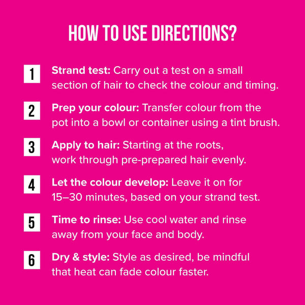 Directions Hair Color #white Toner, semi-permanente haarverf die gele en oranje ondertonen neutraliseert, foto 5 van 6