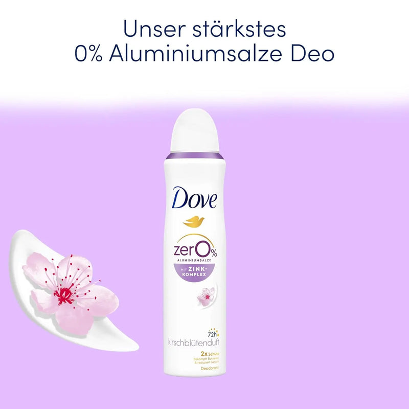 Dove Cherry Blossom Scent Deodorant Spray with Nourishing Zinc Complex