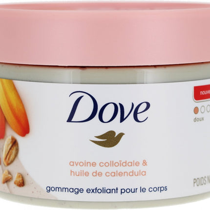 Dove Exfoliating Body Polish Scrub for Silky Skin Oatmeal & Calendula Oil