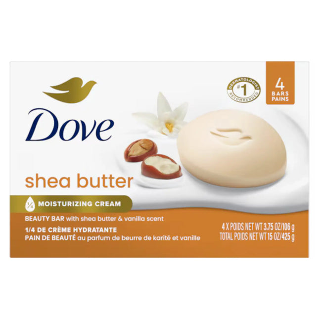Dove Pampering Shea Butter & Vanilla Beauty Bar 4-Pack