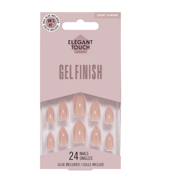 Elegant Touch Gel Finish Blush Suede Nails