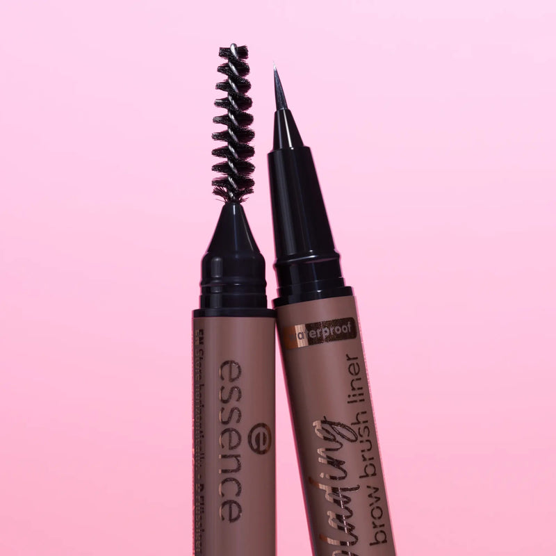 Essence Microblading Brow Brush Liner 04 Dark Brown, vloeibare wenkbrauwliner met fijne brush, foto 5 van 6
