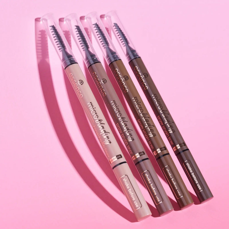 Essence Microblading Brow Brush Liner 04 Dark Brown, vloeibare wenkbrauwliner met fijne brush, foto 6 van 6