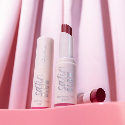 Essence Satin Glow Luminous Shine Lipstick 01 Whole Latte Love