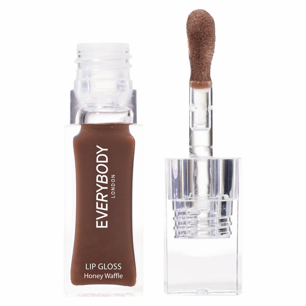 Everybody London Lip Gloss Honey Waffle, bruine lipgloss voor een glanzende finish