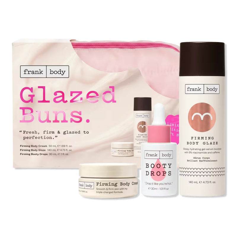Frank Body Glazed Buns Kit, set voor een glanzende en stevige huid
