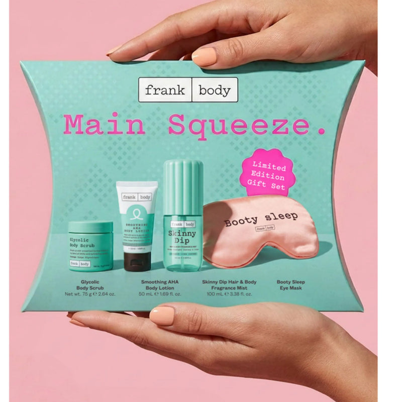 Frank Body Main Squeeze Kt, complete cadeauset met scrub, lotion, geurmist en slaapmasker, foto 2 van 5