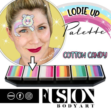 Fusion Body Art Face Painting Lodie Up Cute Pastel Rainbow Palette