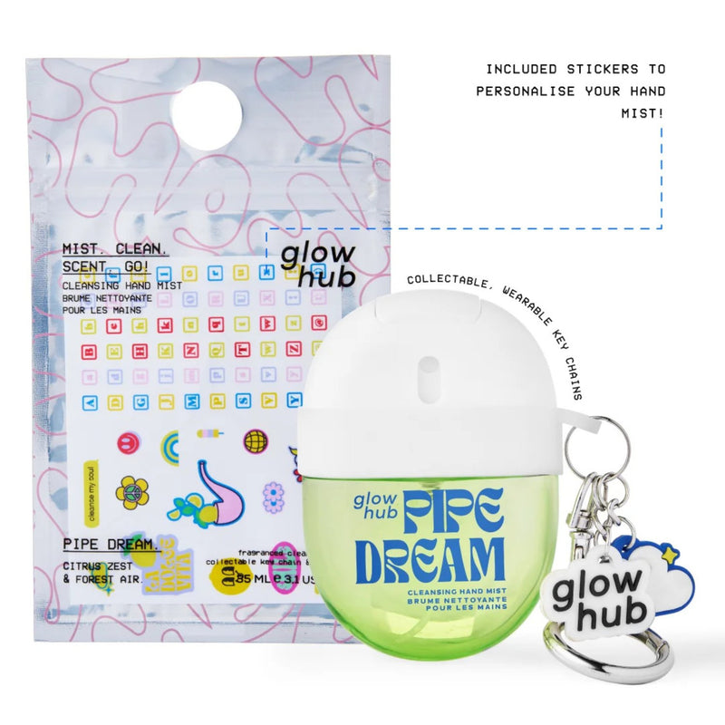 Glow Hub Cleansing Mist Pipe Dream, hydraterende handreiniger met geur