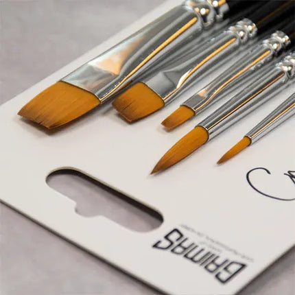 Grimas Face Paint Brush Set Round Flat