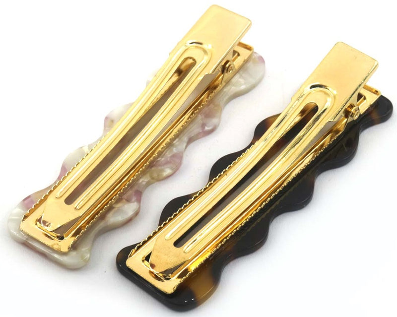 Hair Accessories Hair Clip Set Brown Pink 2pcs