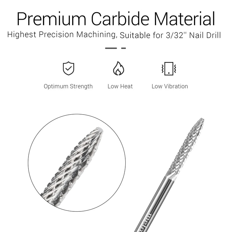 Ball Shape Tungsten Carbide Safety Under Nail Cleaner Nail Drill Bit