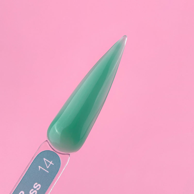 Lunamoon Top Glass Nr14, gekleurde gellak topcoat zonder plaklaag voor langdurige glans.