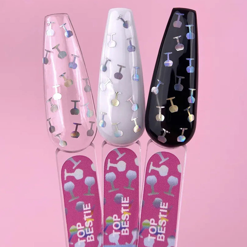 Lunamoon Top Bestie, gellak topcoat met holografische glitters