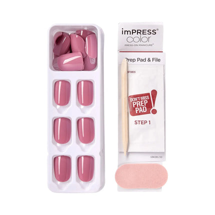 Kiss Impress Color Press-On Nails Petal Pink