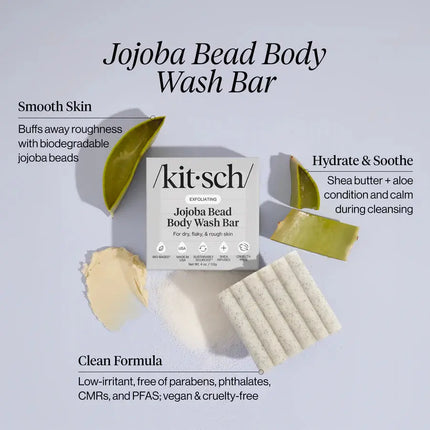 Kitsch Jojoba Bead Exfoliating Body Wash Bar