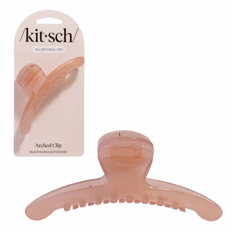 Kitsch Recycled Plastic Large Arched Clip Soft Pink
