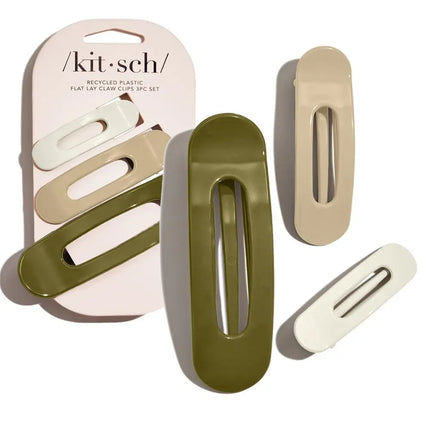 Kitsch Recycled Plastic Ultra Glossy Flat Lay Claw Clips Eucalyptus