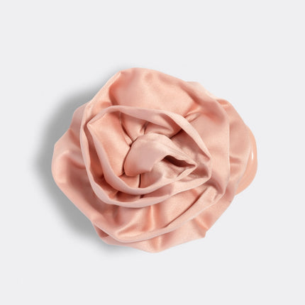 Kitsch Satin Rosette Flat Cloud Clip Terracotta