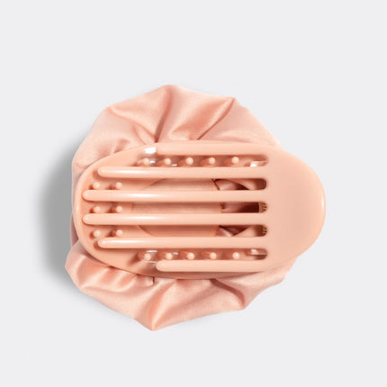 Kitsch Satin Rosette Flat Cloud Clip Terracotta