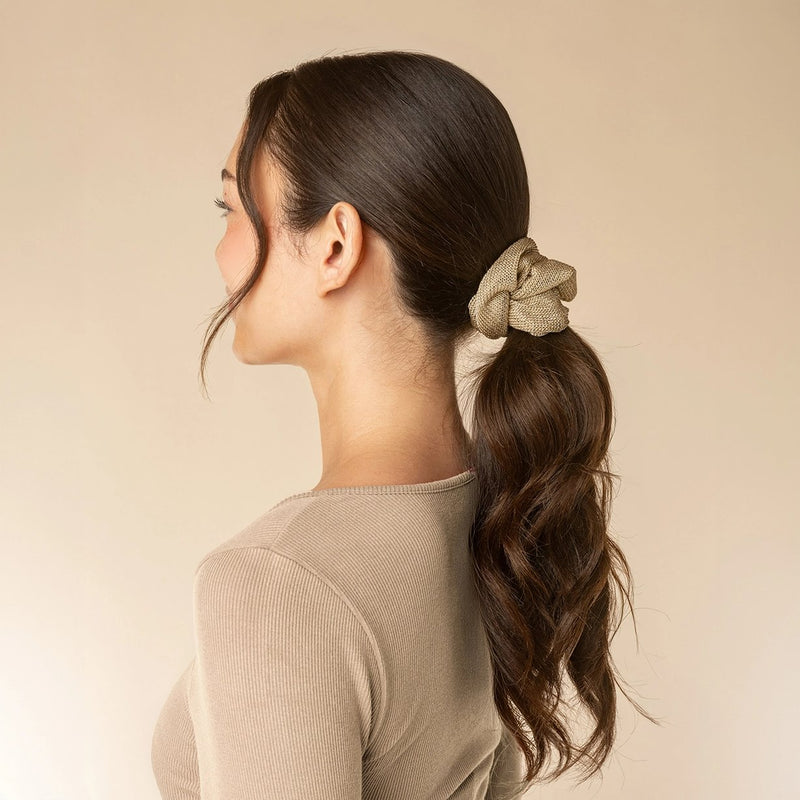 Kitsch Satin Scrunchies Cream & Gold