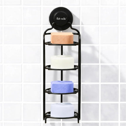 Kitsch Self Draining Shower Caddy Black