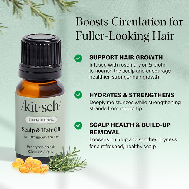 Kitsch Strengthening Scalp & Hair Oil with Rosemary & Biotin 10 ml.