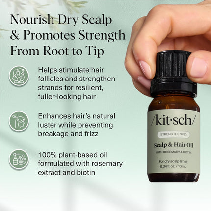 Kitsch Strengthening Scalp & Hair Oil with Rosemary & Biotin 10 ml.