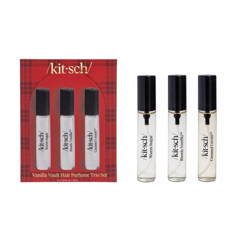 Kitsch Vanilla Vault Hair Perfume Trio Set, set van drie haarparfums met vanillegeuren
