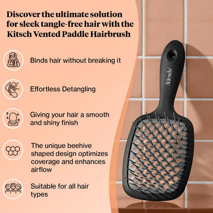 Kitsch Vented Paddle Brush Black