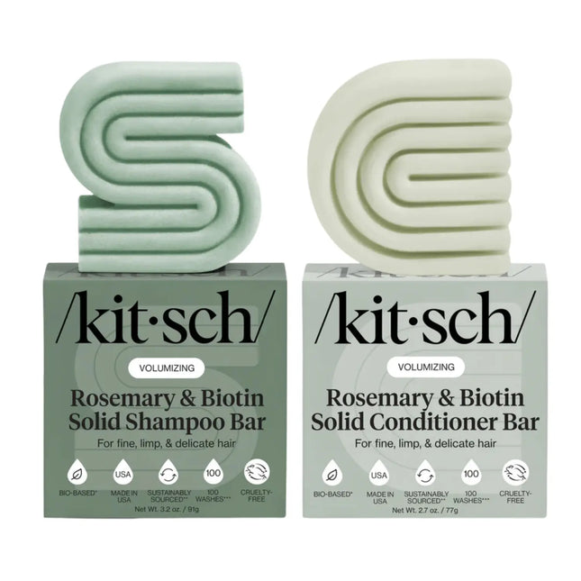 Kitsch Volumizing Rosemary & Biotin Shampoo & Conditioner Bar Set