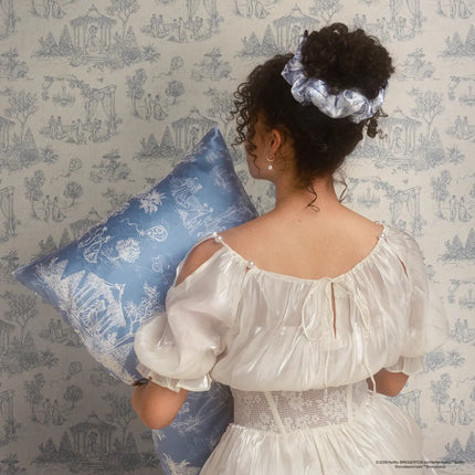 Kitsch x Bridgerton Satin Pillow Scrunchies® Toile In Bloom