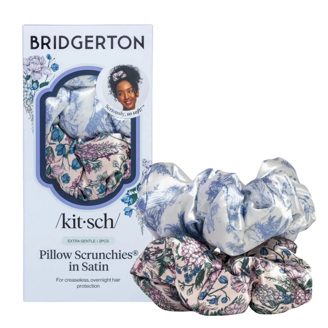 Kitsch x Bridgerton Satin Pillow Scrunchies® Toile In Bloom