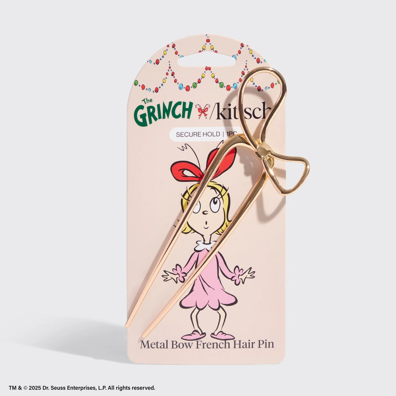 Kitsch x The Grinch Metal Bow French Hair Pin