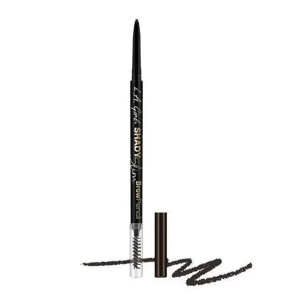 LA Girl Shady Slim Brow Pencil Blackest Brown, wenkbrauwpotlood met spoolie