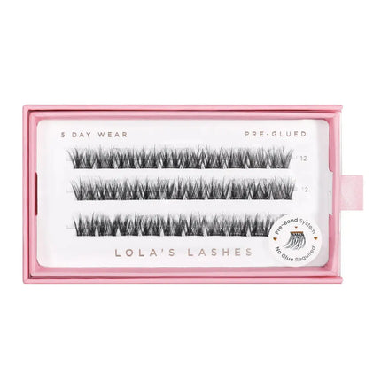 Lola's Lashes Soft Definition Single Length Pre-glued Lashes 12 mm Medium