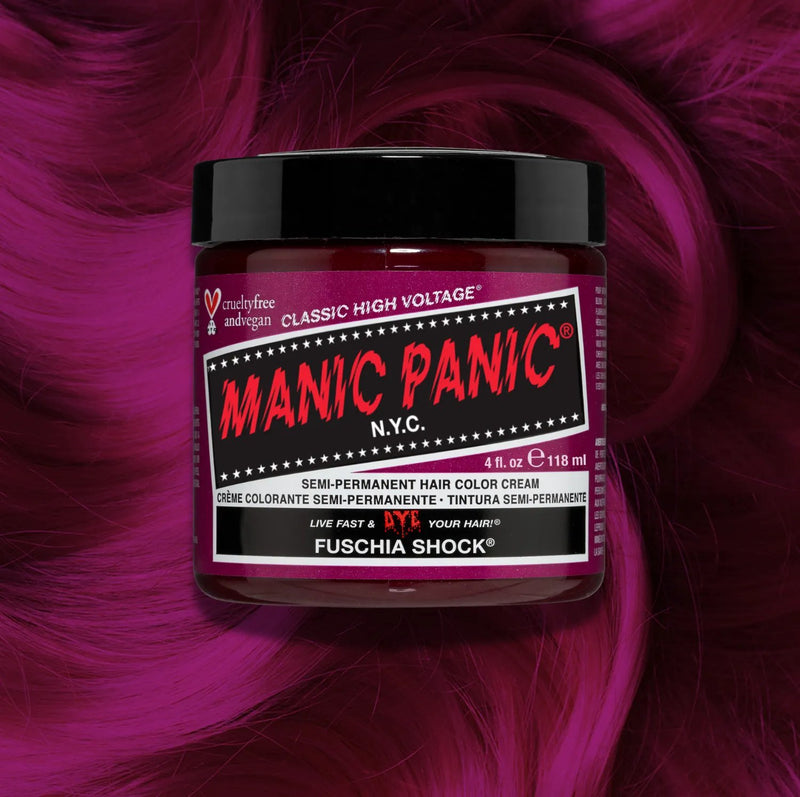 Manic Panic High Voltage Classic Cream Formula Fuschia Shock, semi-permanente fuchsia haarverf, foto 5 van 5