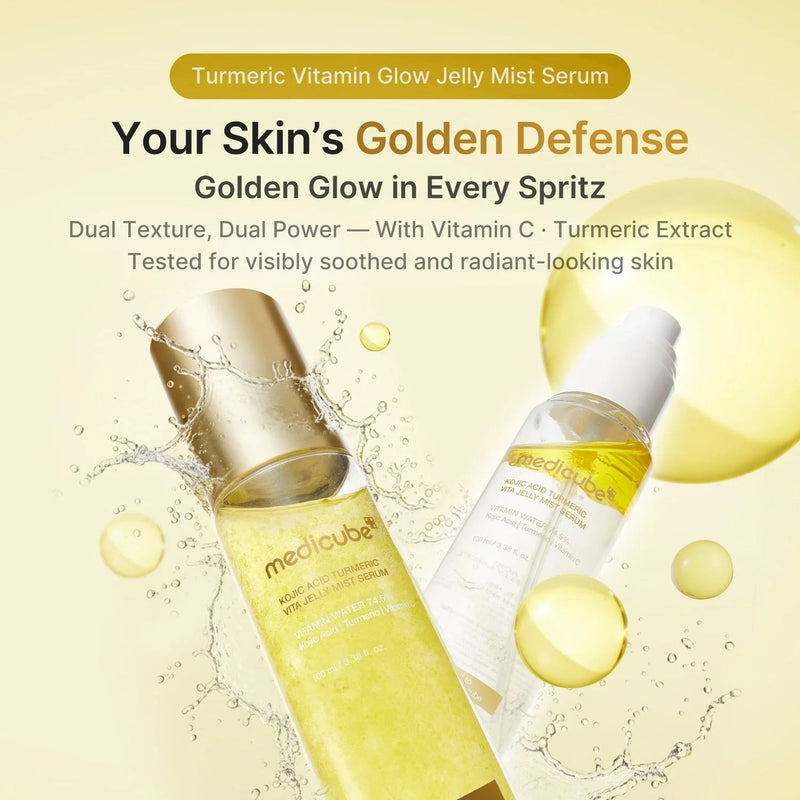 Medicube Kojic Acid Turmeric Vita Jelly Mist Serum, gezichtsmist met kurkuma en vitamine C