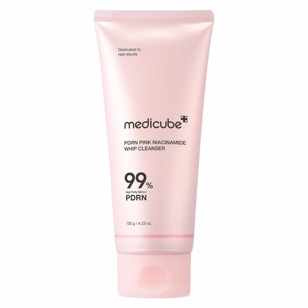 Medicube Pdrn Pink Niacinamide Whip Cleanser, roze gezichtsreiniger voor glass skin