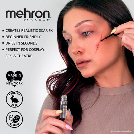 Mehron Makeup Rigid Collodion Scarring Liquid