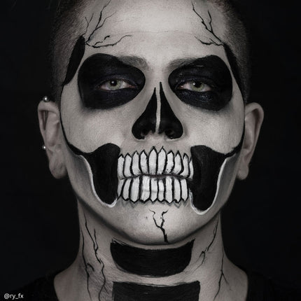 Mehron Makeup Tri-Color Makeup Palette Skeleton