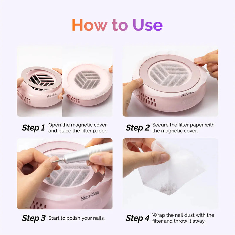 MelodySusie Disposable Filter Papers for HProA Nail Dust Collector