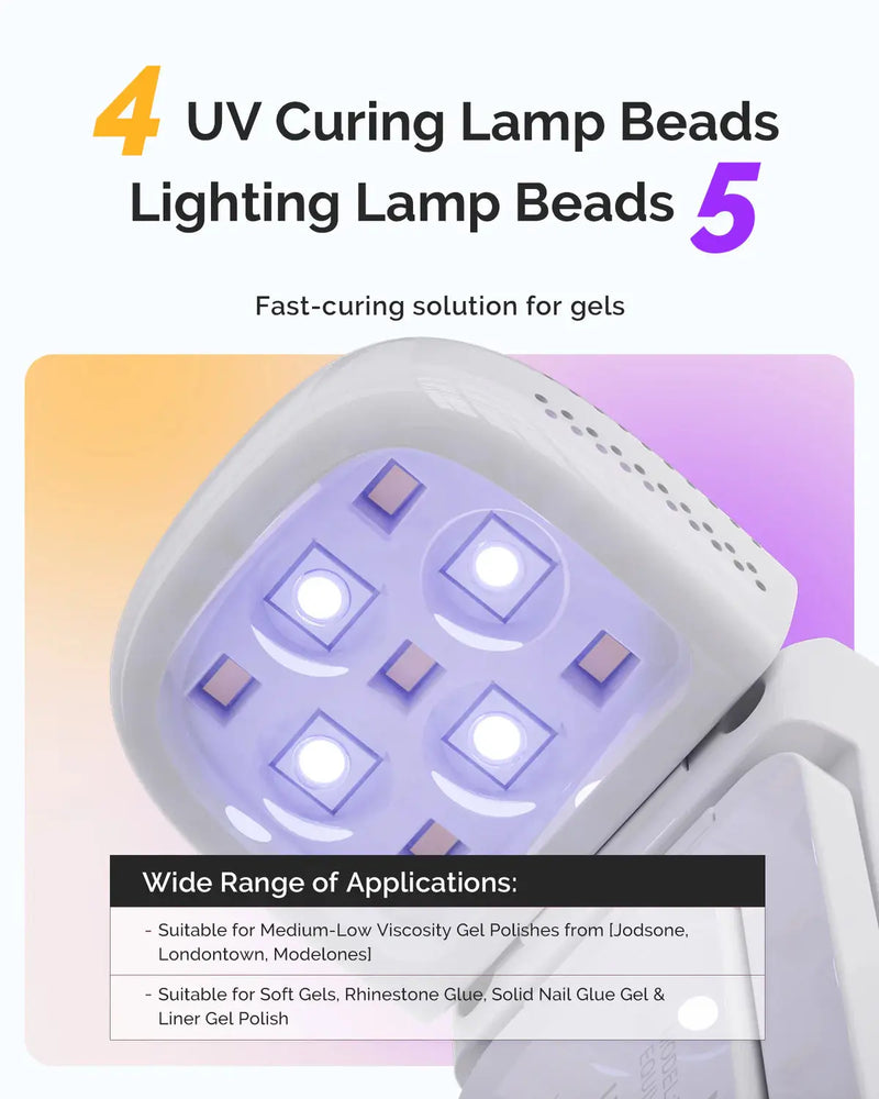 MelodySusie Foldable & Standable 2-in-1 Design LED/UV Nail Lamp