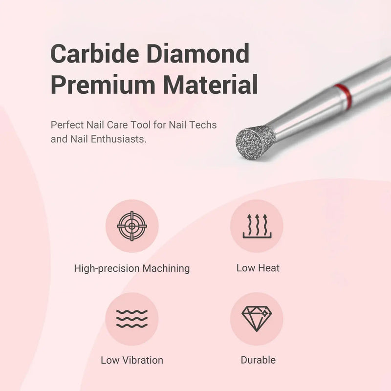MelodySusie Inverted Tapered Cuticle Clean Nail Drill Bit 6,7mm