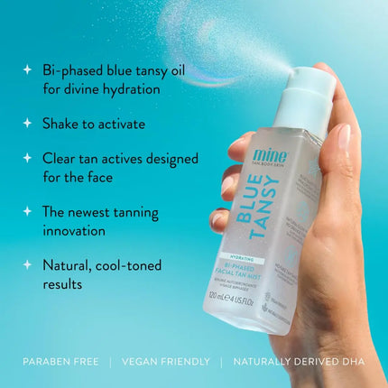 MineTan Blue Tansy Bi-Phased Facial Tan Mist