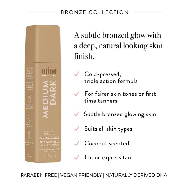MineTan Medium Dark Self Tan Foam