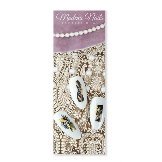 Modena Nails Nail Art Gold Glam Stickers 03