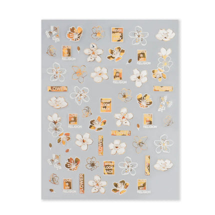 Modena Nails Nail Art Gold Glam Stickers 07